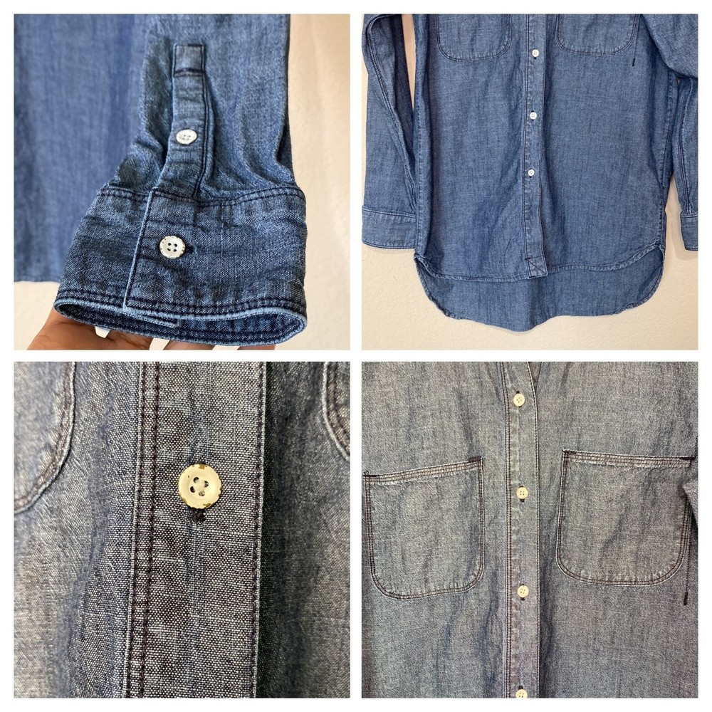 Madewell EUC Long-Sleeve Denim Button Up Shirt S - Picture 3 of 6